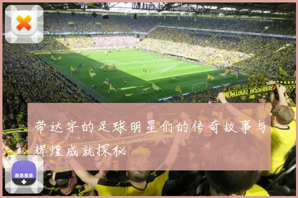 带达字的足球明星们的传奇故事与辉煌成就探秘